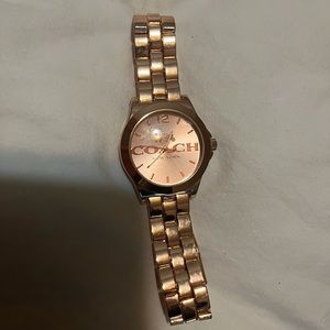 Coach rose gold watch